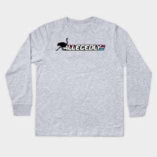 Allegedly Ostrich Letterkenny in red blue and white Kids Long Sleeve T-Shirt